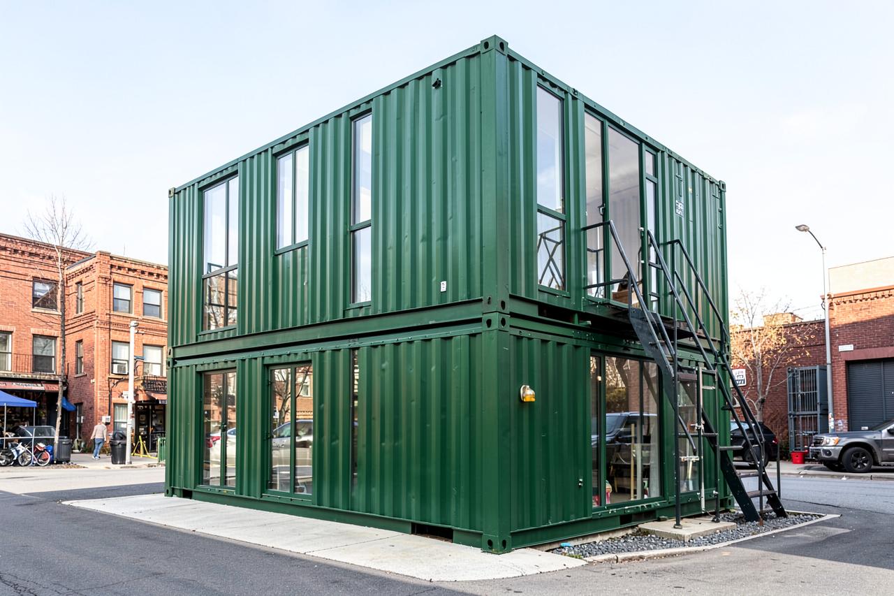 Stack Container House exterior